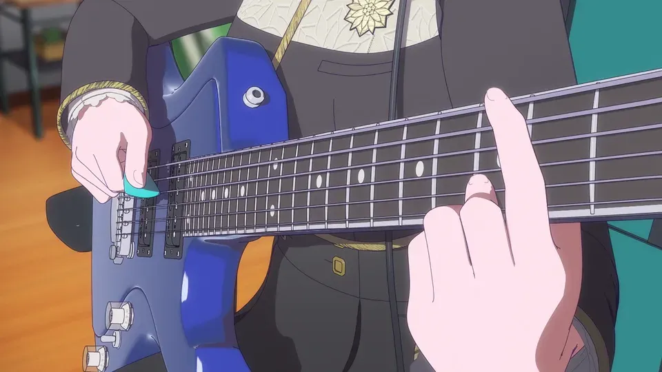 Clematis 在直播中演奏蓝色吉他